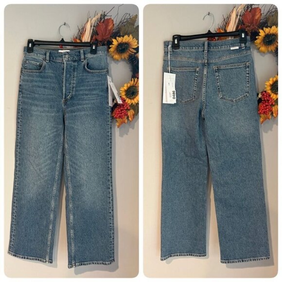 Boyish THE MIKEY High Waist Wide Leg Jeans Sz 26 in MIRROR - Picture 2 of 11